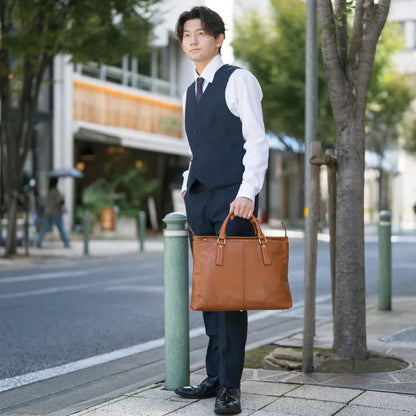 レザービジネス手提げトート【豊岡鞄】