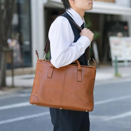 レザービジネス手提げトート【豊岡鞄】