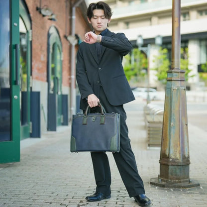 craftsmanship　Saffiano 3Directionブリーフ【豊岡鞄】