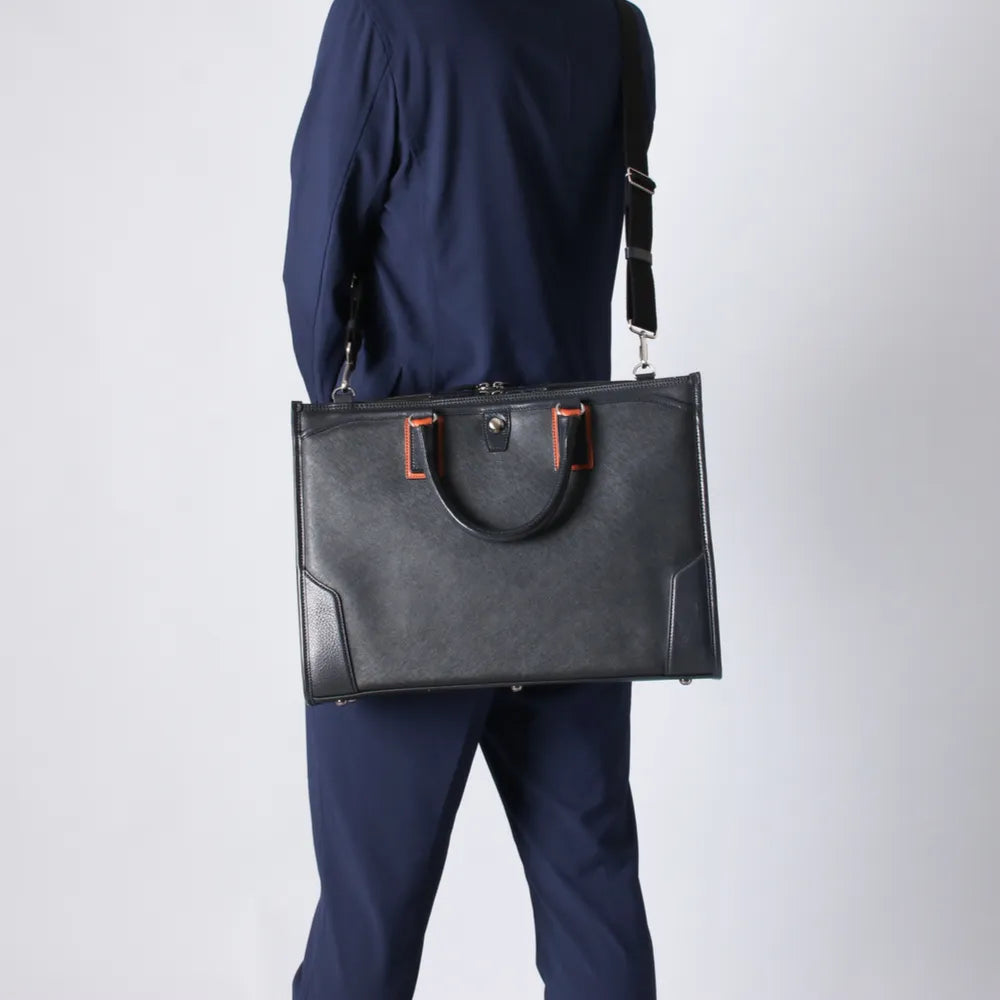 craftsmanship　Saffiano 3Directionブリーフ【豊岡鞄】