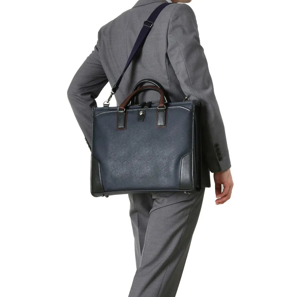 craftsmanship　Saffiano 3Directionブリーフ【豊岡鞄】