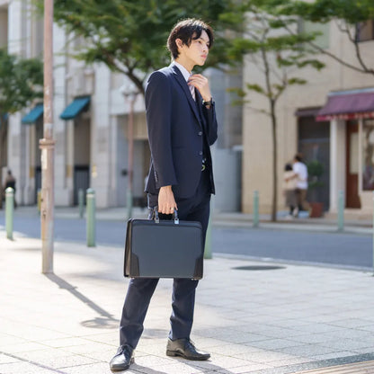 HLSS Briefcase Resin Handle【豊岡鞄】