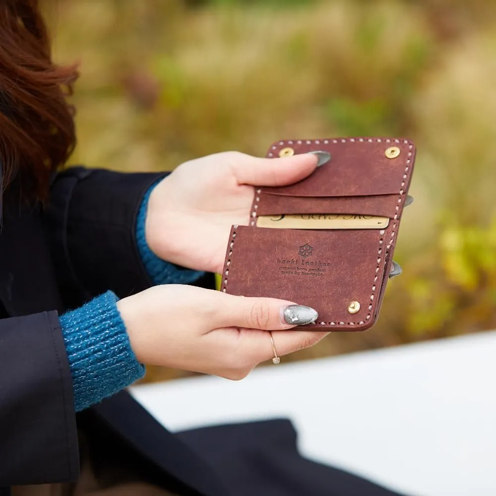 haaki Leather Veined Wave Coin Purse【豊岡財布】
