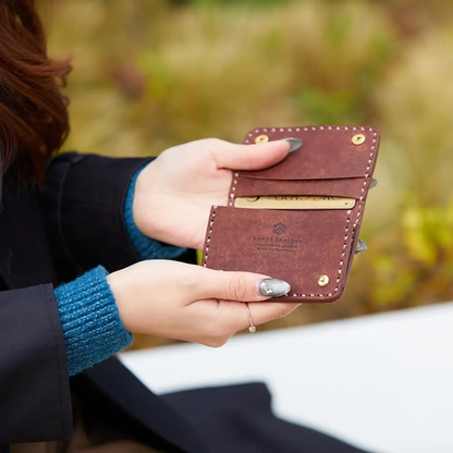 haaki Leather Veined Wave Coin Purse【豊岡財布】