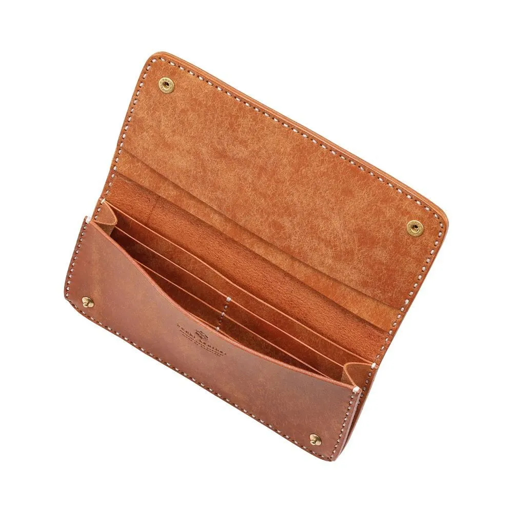 haaki Leather Veined Wave Long Wallet【豊岡財布】