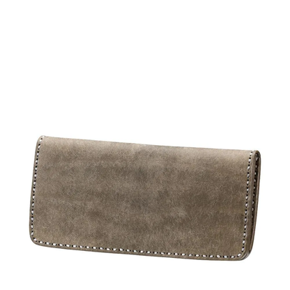 haaki Leather Veined Wave Long Wallet【豊岡財布】