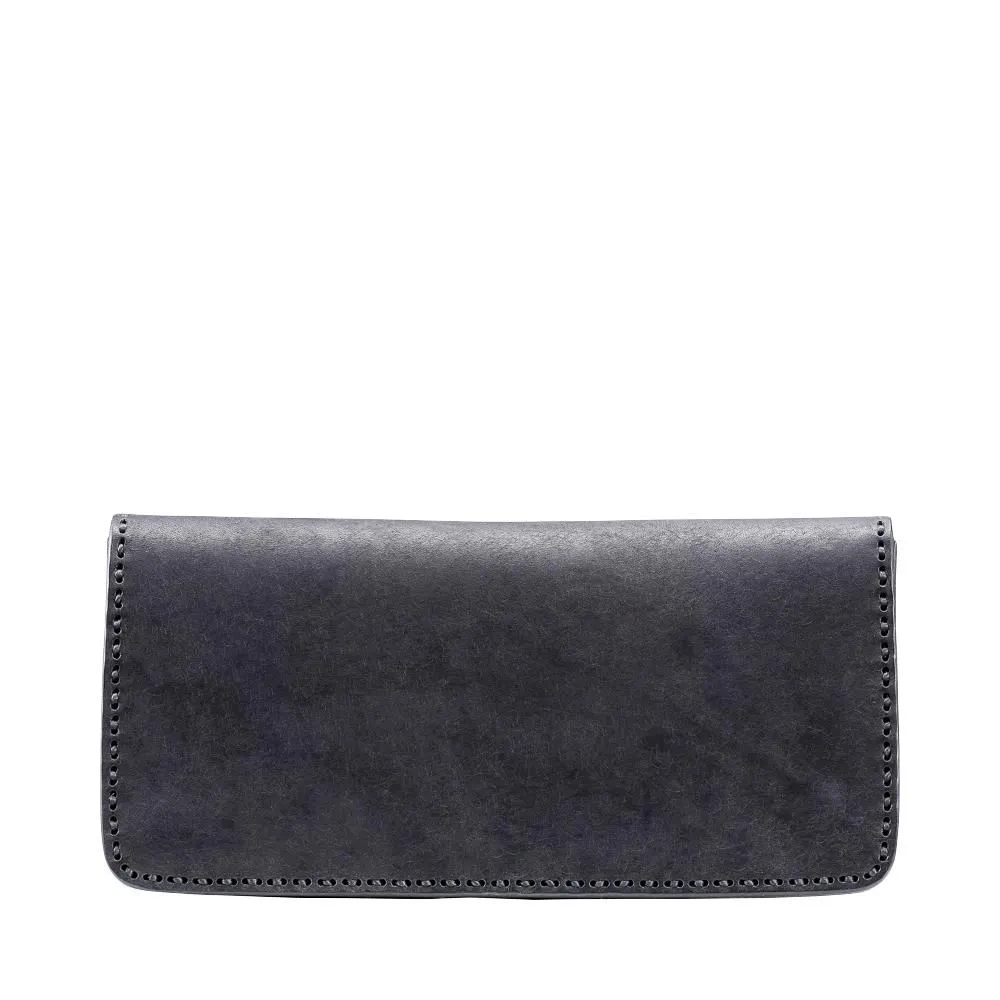 haaki Leather Veined Wave Long Wallet【豊岡財布】