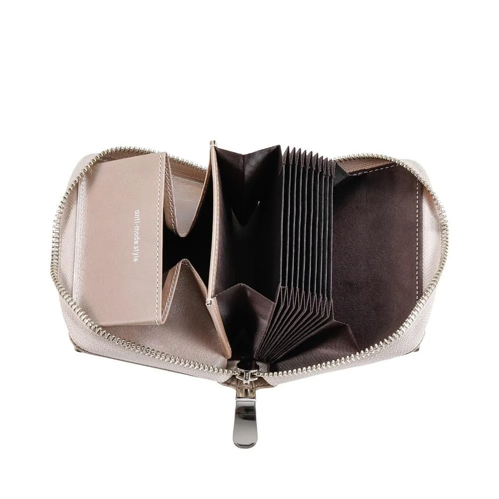 anti-mode style Shimmer Chic Compact Wallet【豊岡財布】