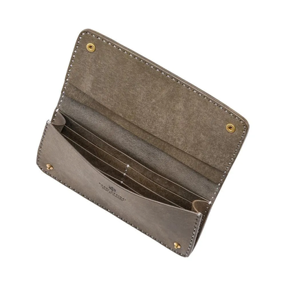 haaki Leather Veined Wave Long Wallet【豊岡財布】