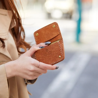 haaki Leather Veined Wave Coin Purse【豊岡財布】